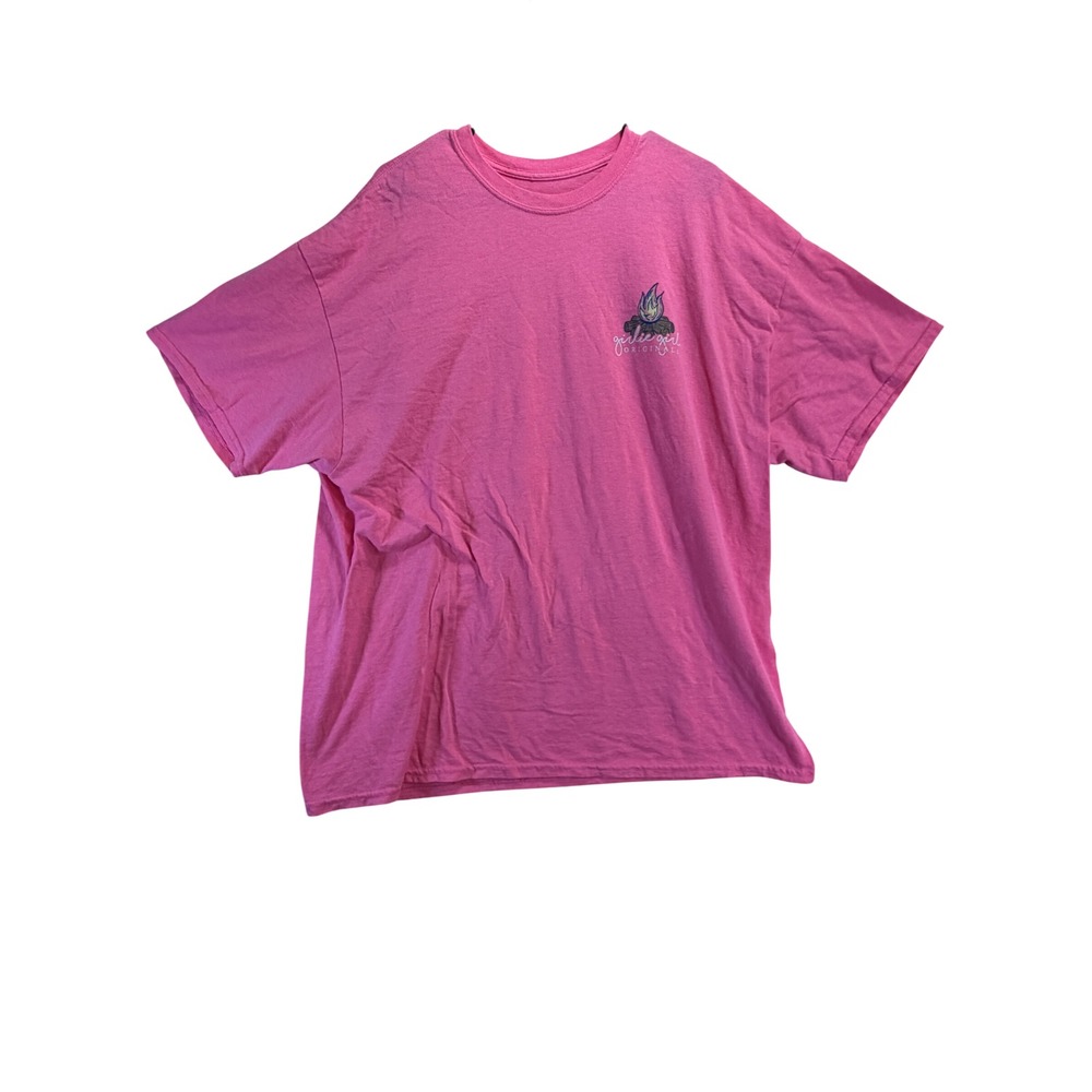 Girlie Girl Originals Camping Hair Dont Care Pink Graphic T-Shirt XL Womens